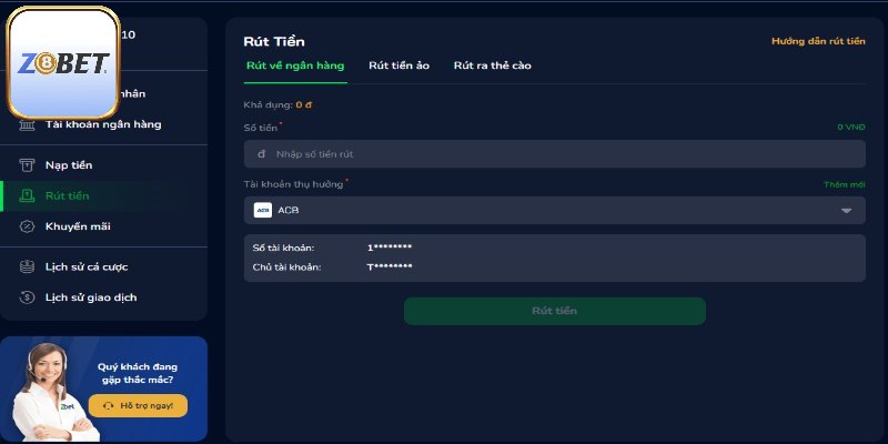 Cách tạo phiếu rút tiền tại nhà cái