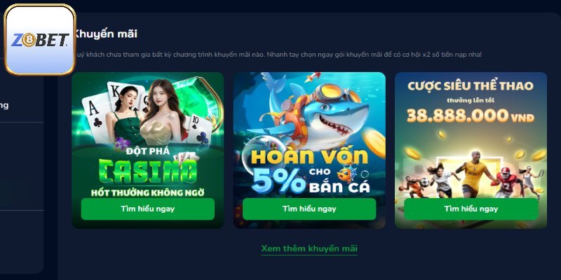 Nhà cái đưa ra khuyến mãi khủng mỗi ngày